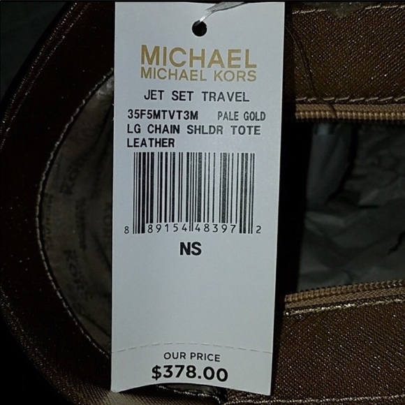 ☇SOLD☇Michael Kors Jet Set Travel Tote in Gold - Picture 6 of 6