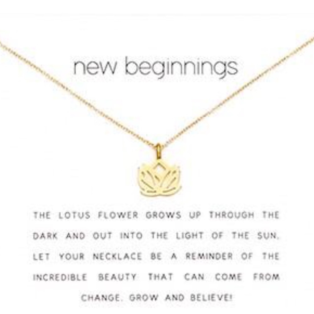 Lotus Flower Necklace NWT