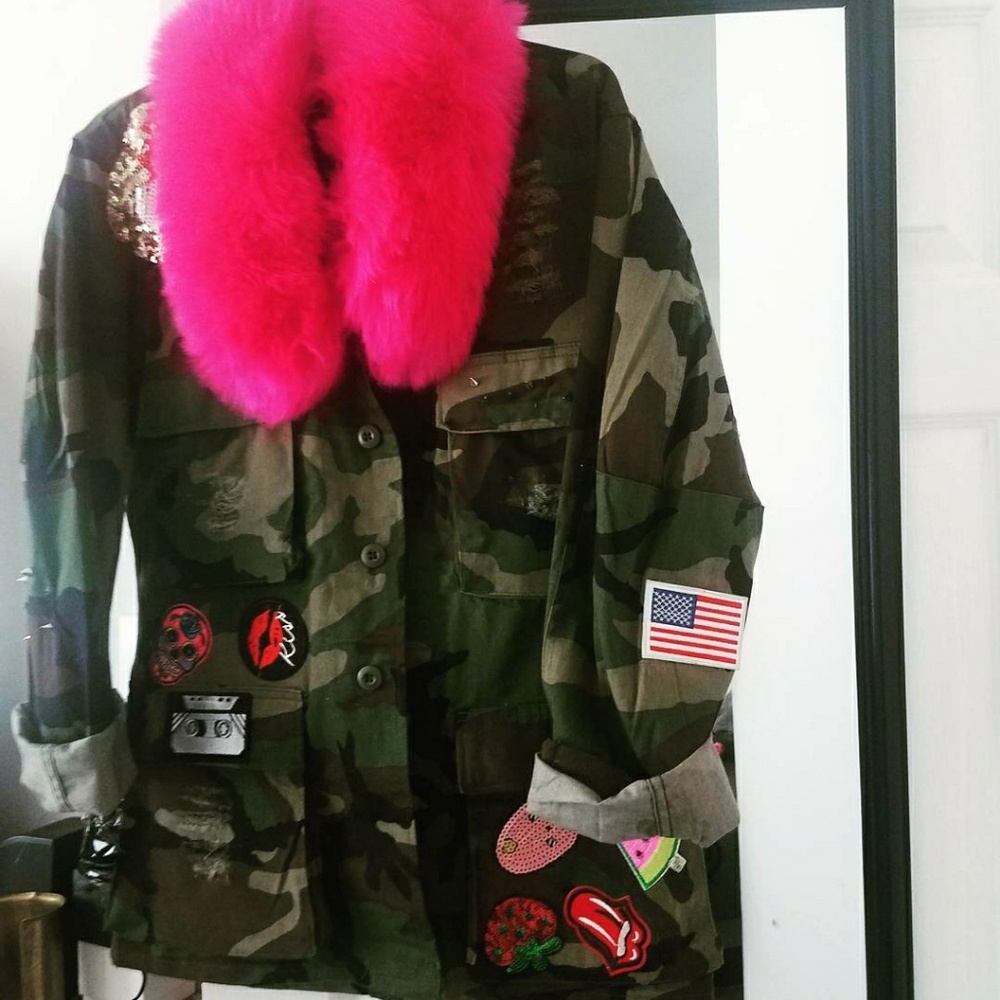 Custom army fatigue jackets (fur collar optional)