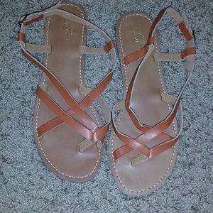 Ann Taylor Loft Strappy Slingback Sandal (Size 9)