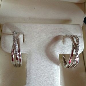 Diamond hoop earrings