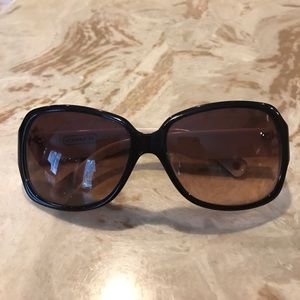 Coach dark brown plastic sunglasses.