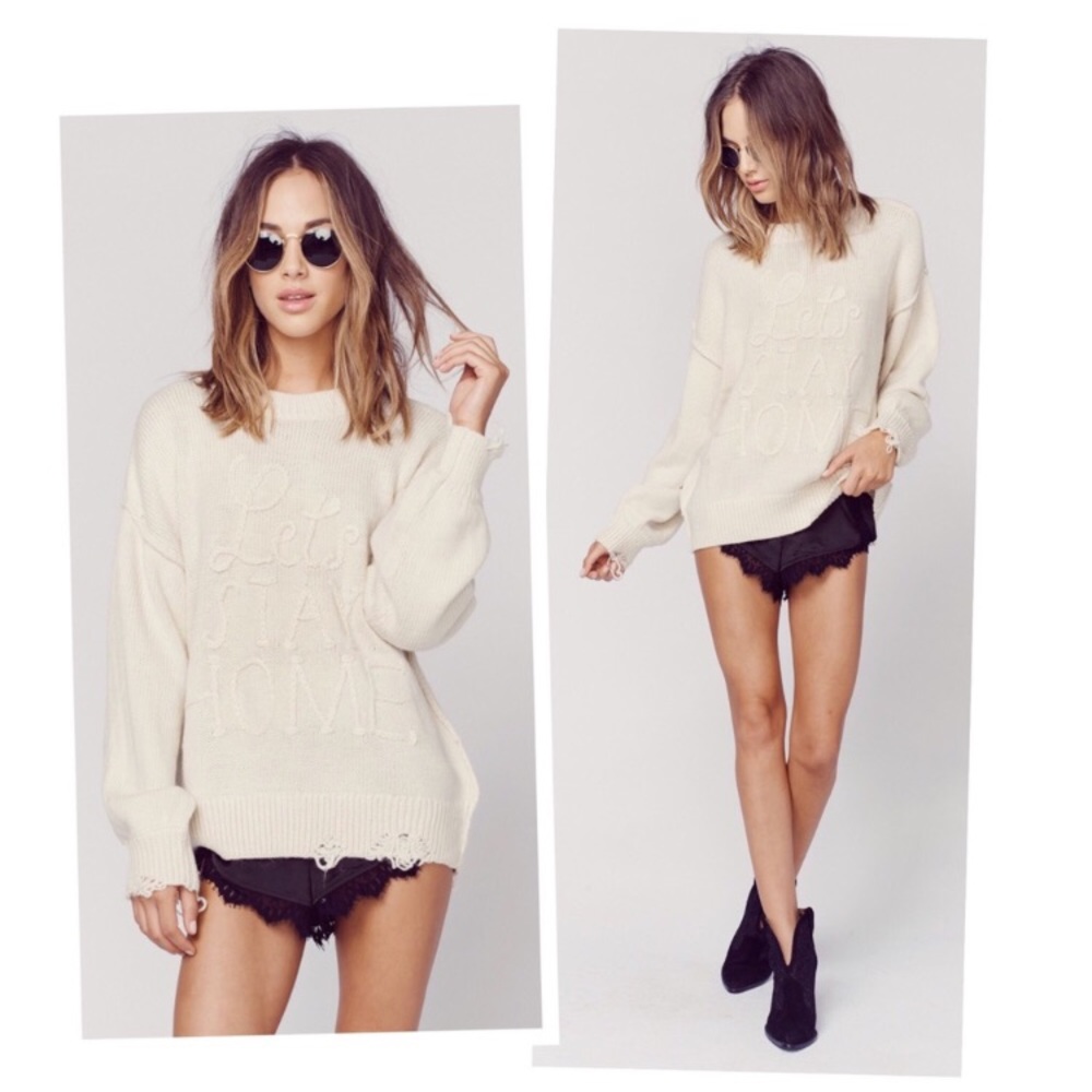 ✅SOLD✅Wildfox LET'S STAY HOME sweater - Picture 2 of 8