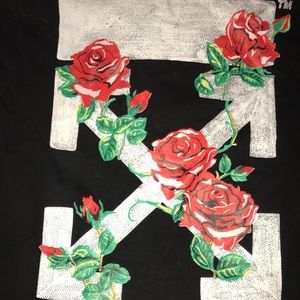 off white rose tee