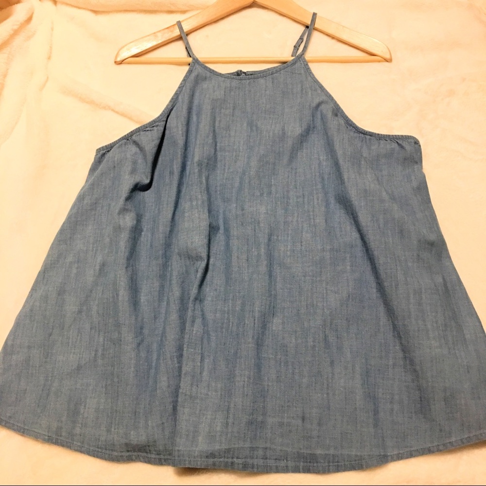 Chambray halter top