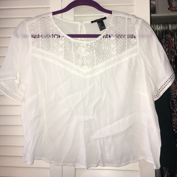 Forever 21 Tops - White lace top