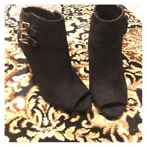 Leila Stone peep toe ankle bootie