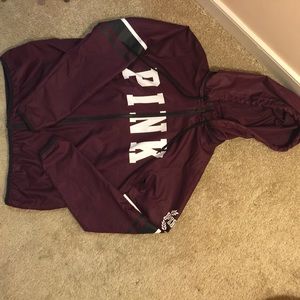 burgundy windbreaker by Victorias Secret PINK