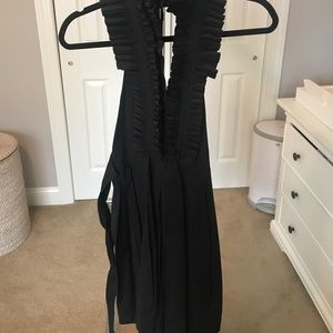 Open back black dress