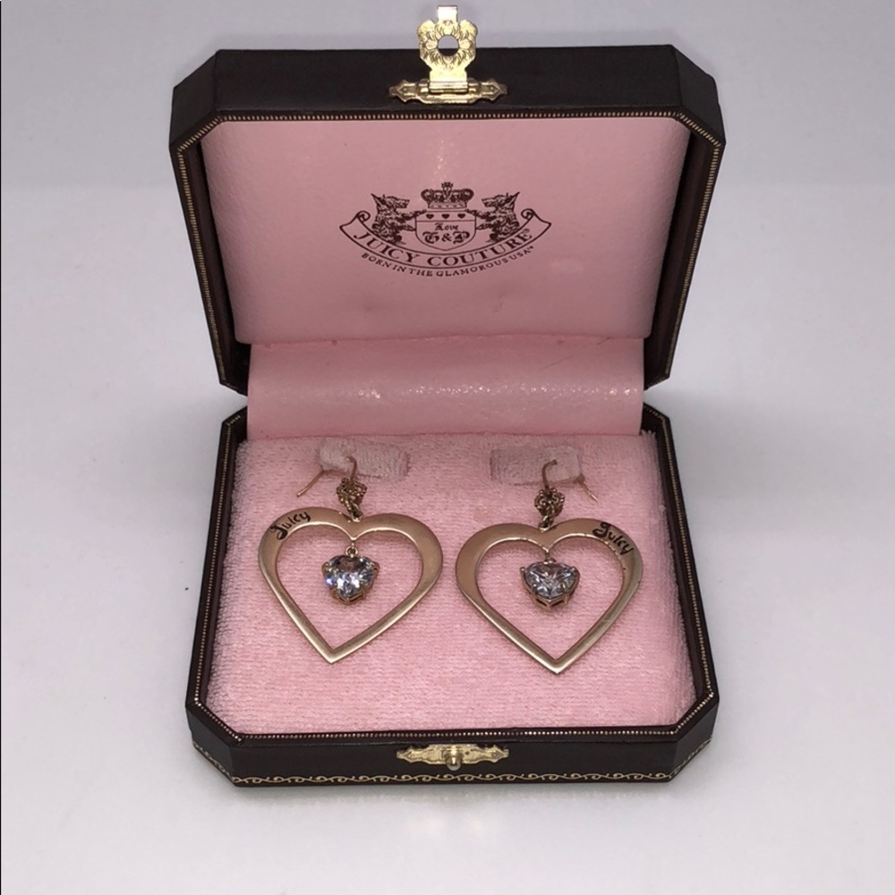 Juicy Couture Dangling Heart Earrings