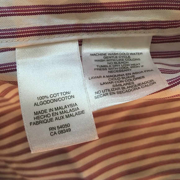 jones ny Purple & white striped classic cotton button down - Picture 7 of 7