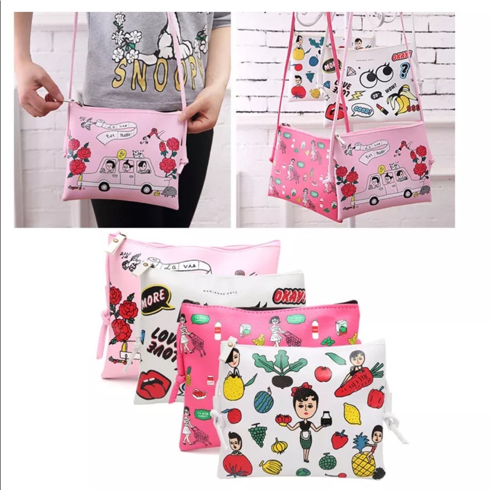 Vegan leather fun Crossbody bags NEW with tags