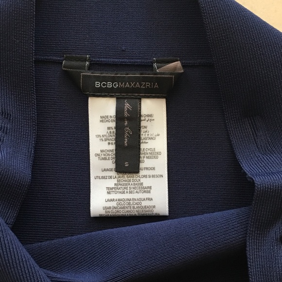 BCBG Navy Elastic Color-block Skirt - Picture 4 of 4