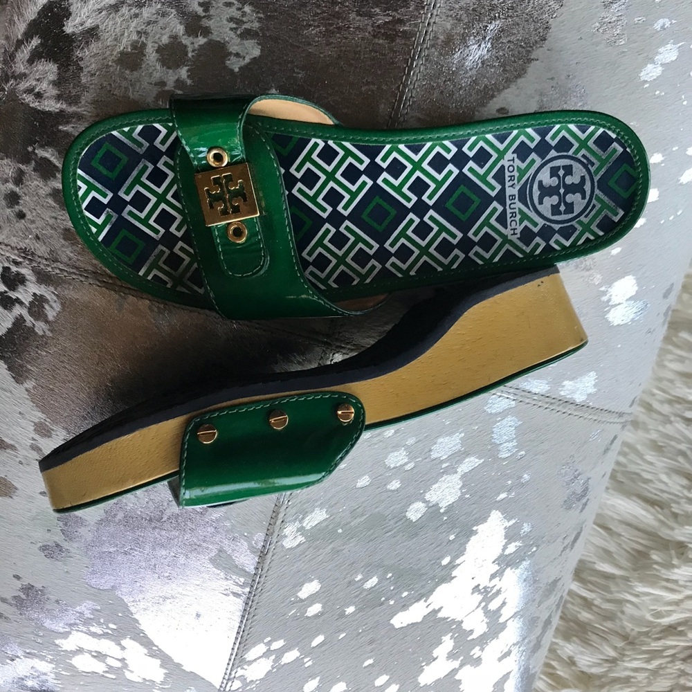 Tory Burch Green Slide