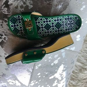 Tory Burch Green Slide