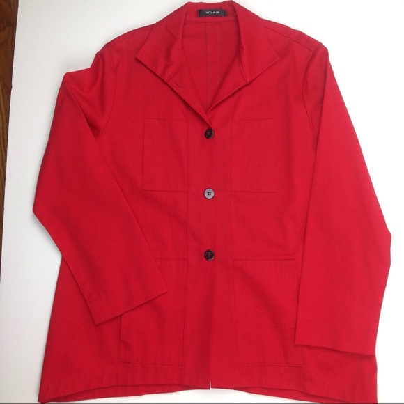 VITAMIN Jackets & Blazers - NWOT. VITAMIN Red  Jacket/Top