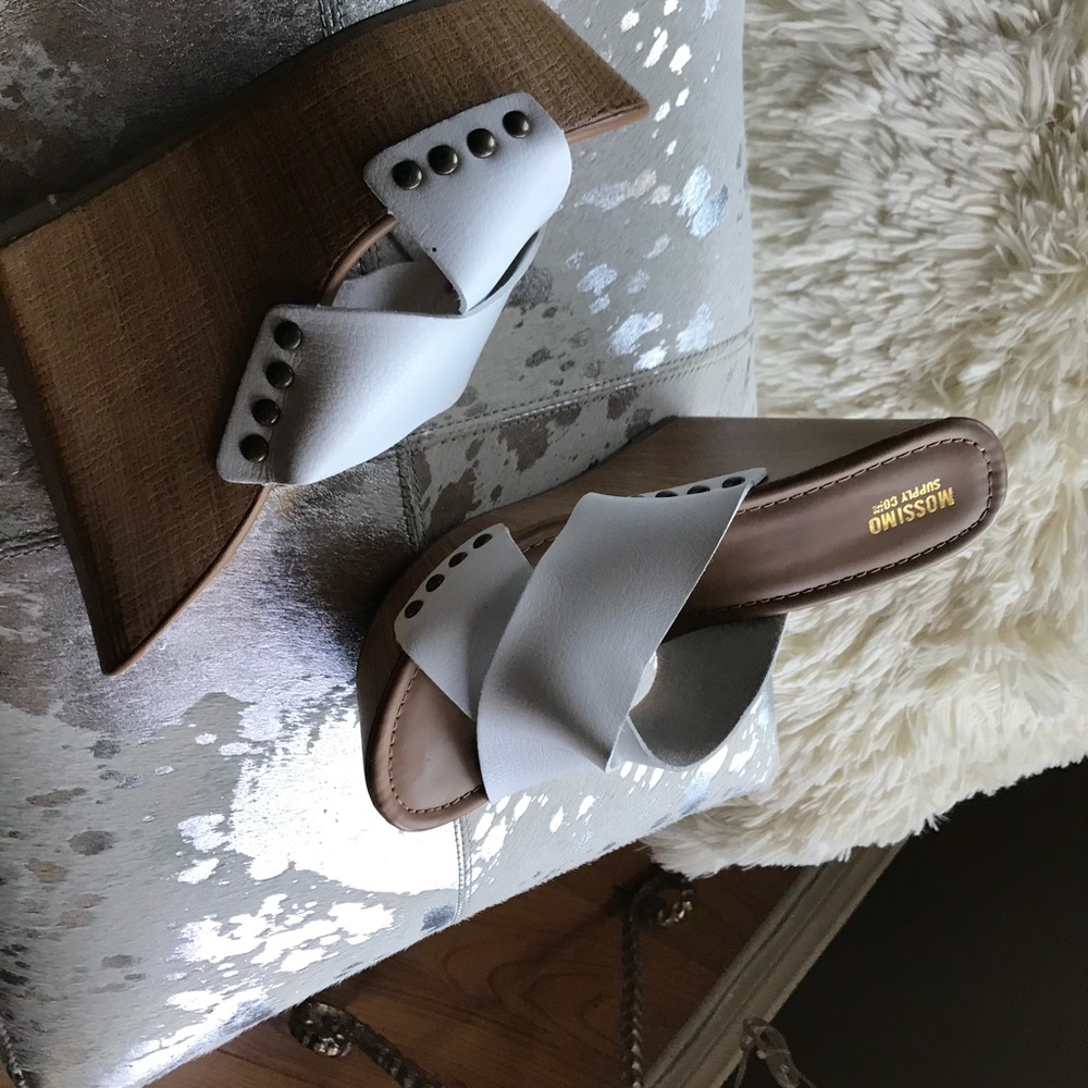 White wedge sandal