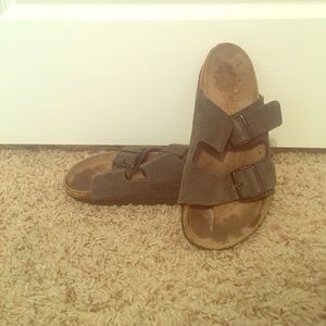Olive Green Arizona Birkenstocks