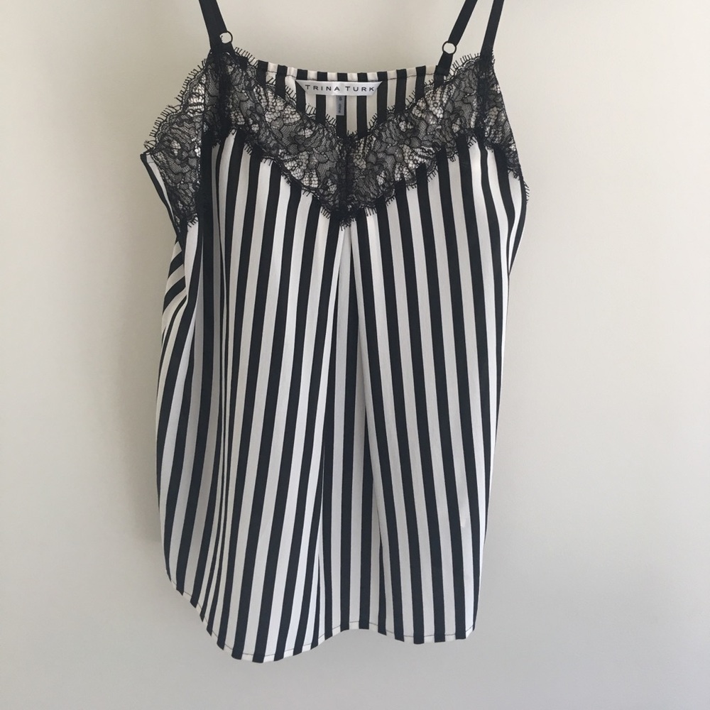 Trina Turk silk sleeveless blouse