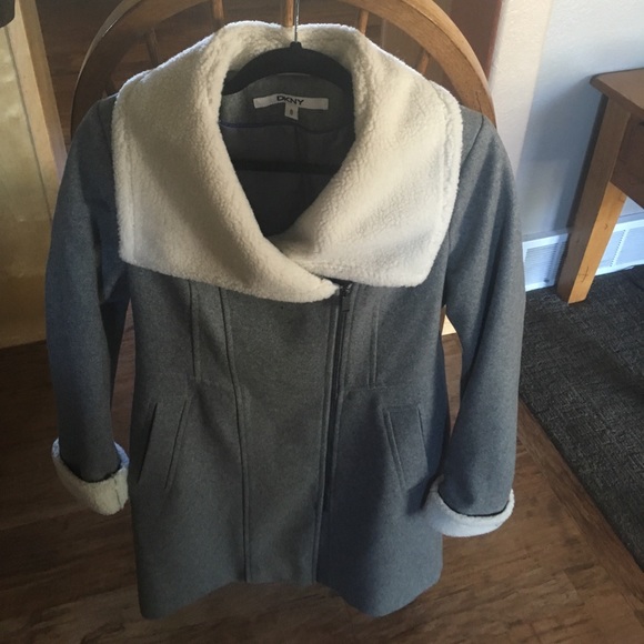DKNY Jackets & Blazers - Size 8 DKNY, never warn outside, gray and white.