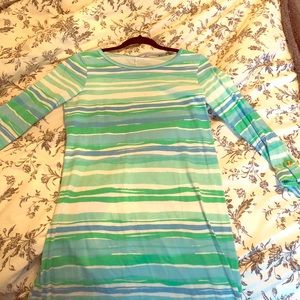 Lilly Pulitzer Linden Shift Dress - Blue Stripe XS