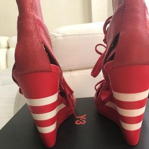 Adidas Red Wedges