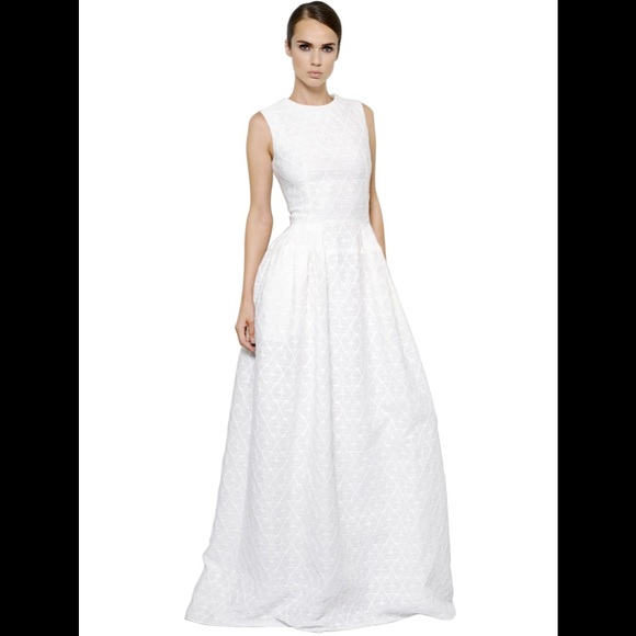 Alexander McQueen Dresses & Skirts - Alexander McQueen White Floral Damask Cotton Dress
