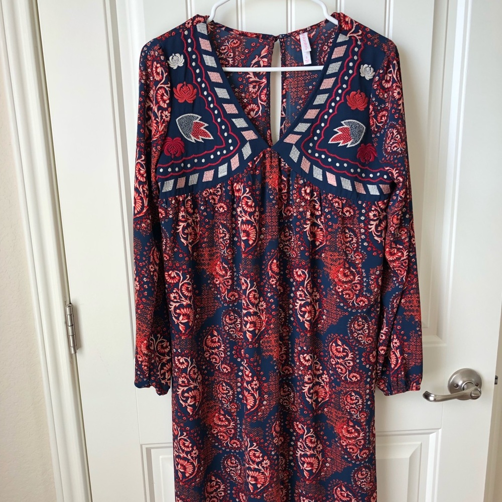 Beautiful tea length long sleeve dress