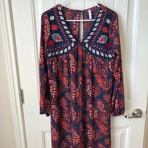 Beautiful tea length long sleeve dress