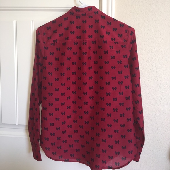 J. Crew Tops - J. Crew Bow Silk Popover Size 2 *MINT*