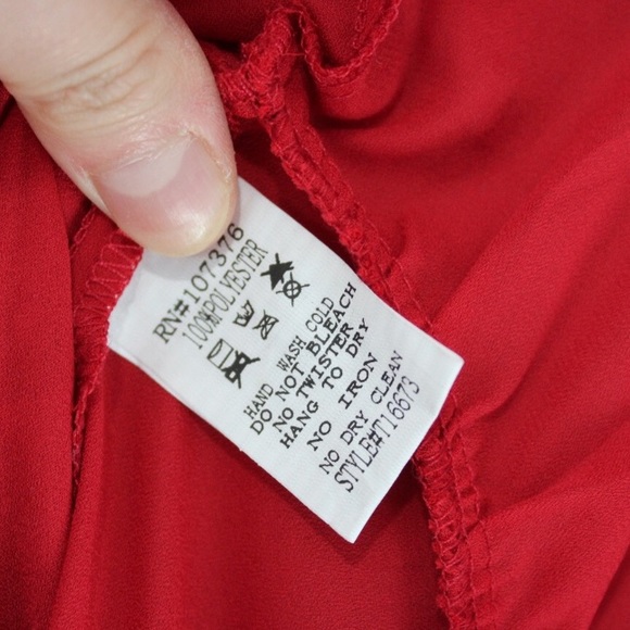 Buenos Aires Red Bell Sleeve Blouse - Picture 3 of 4