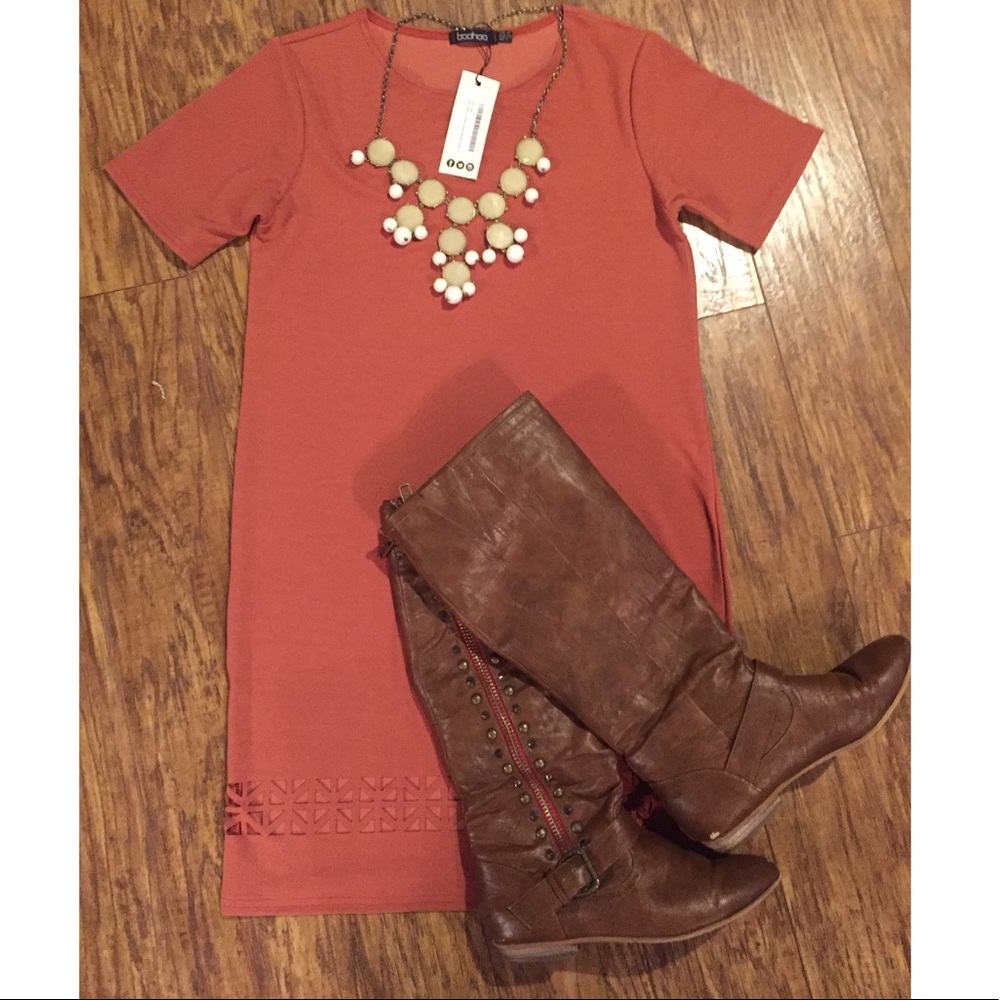 Mauve Rose T-Shirt Dress