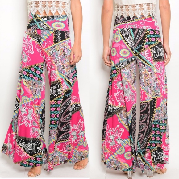 . Pants - No offers! FUN PRINT WIDE LEGGED PANTS