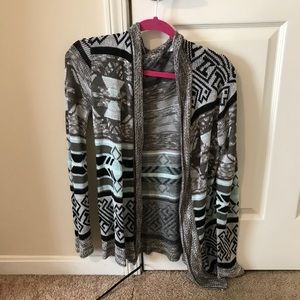 Aztec print cardigan