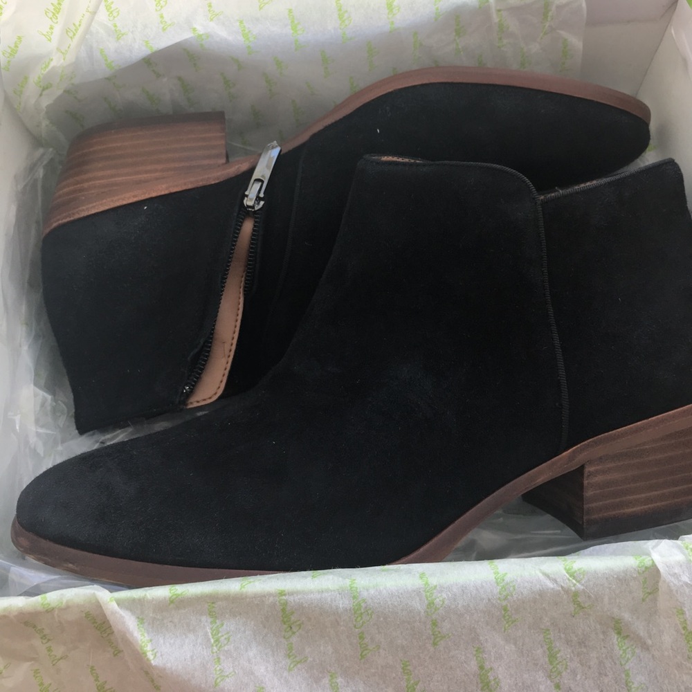 Sam Edelman Petty Black Suede Booties
