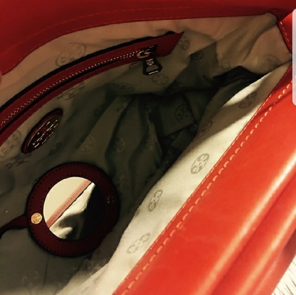 Tory Burch Burnt Orange Leather Top Hndl Priscilla - Picture 4 of 8