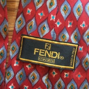 Fendi Mens 100% Silk Tie