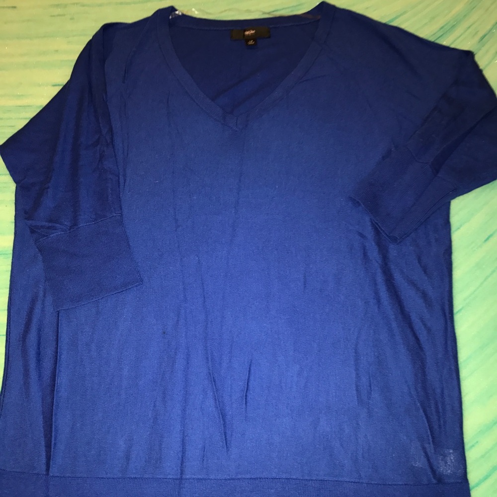 ROYAL BLUE MOSSIMO SWEATER LARGE
