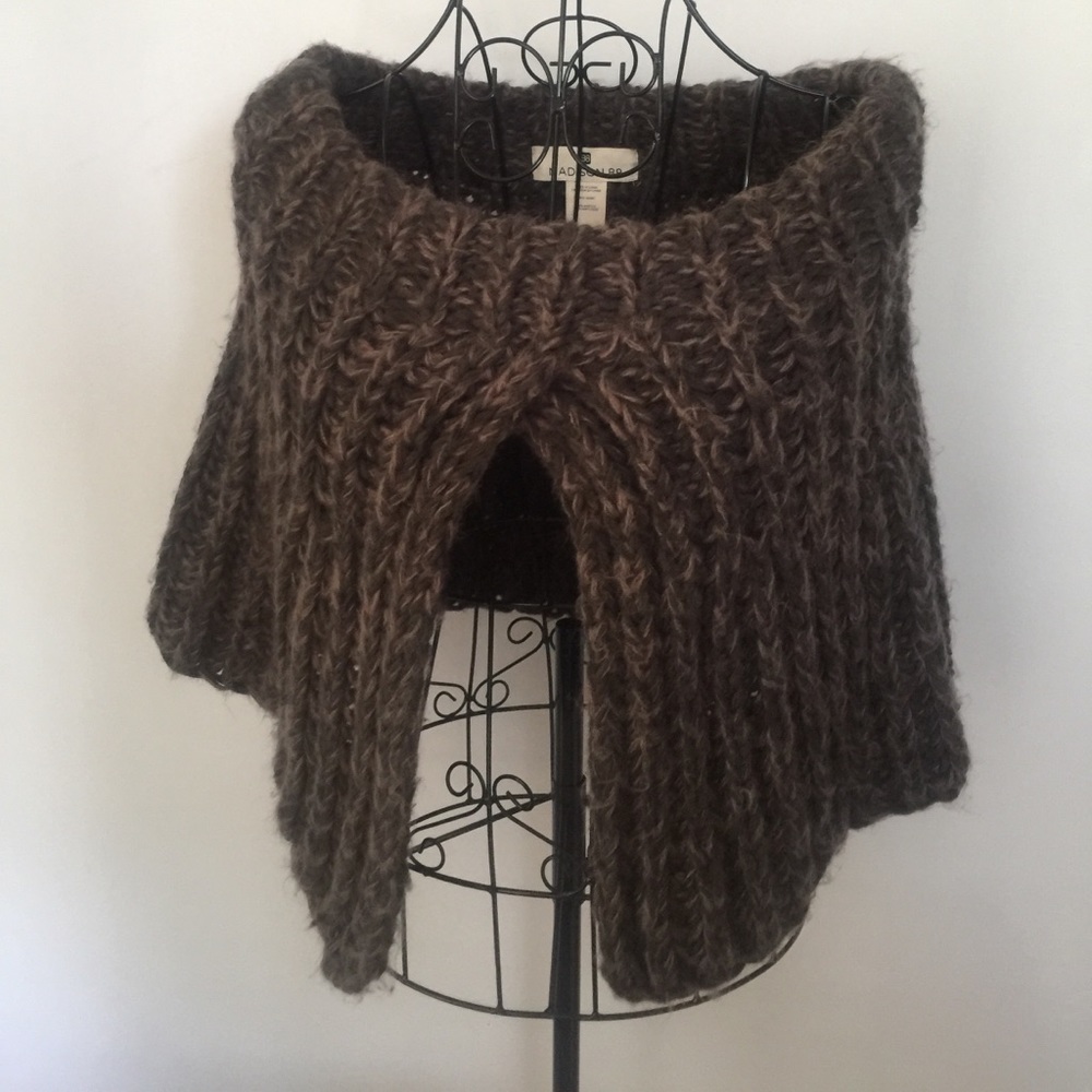 Taupe Pullover Knit Cape