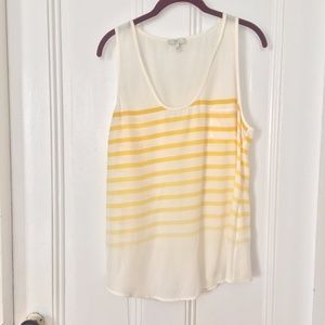Joie Silk Ombre Stripe Tank L