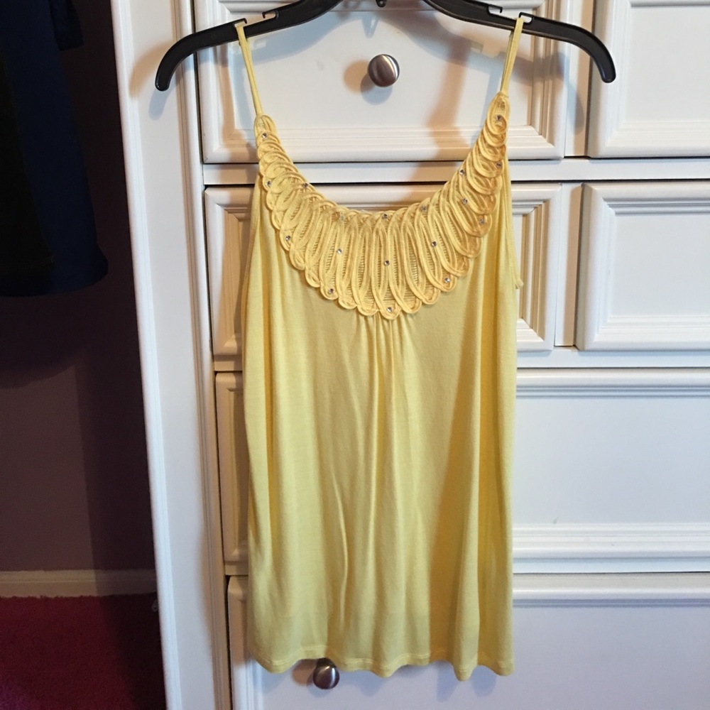 Inc rhinestone spaghetti top