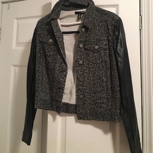 Cheetah denim jacket