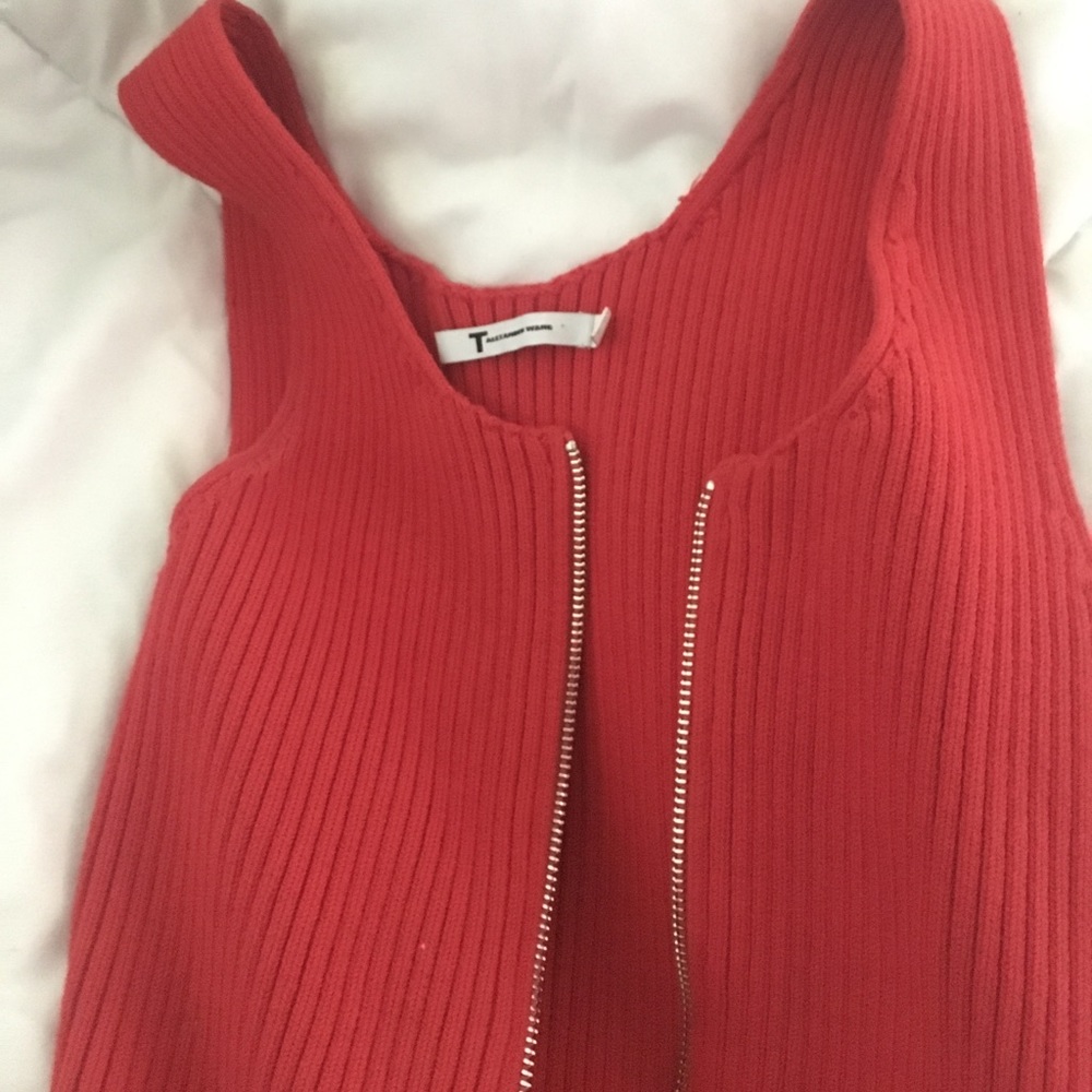 Alexander Wang Red Zip Up full body dress , small