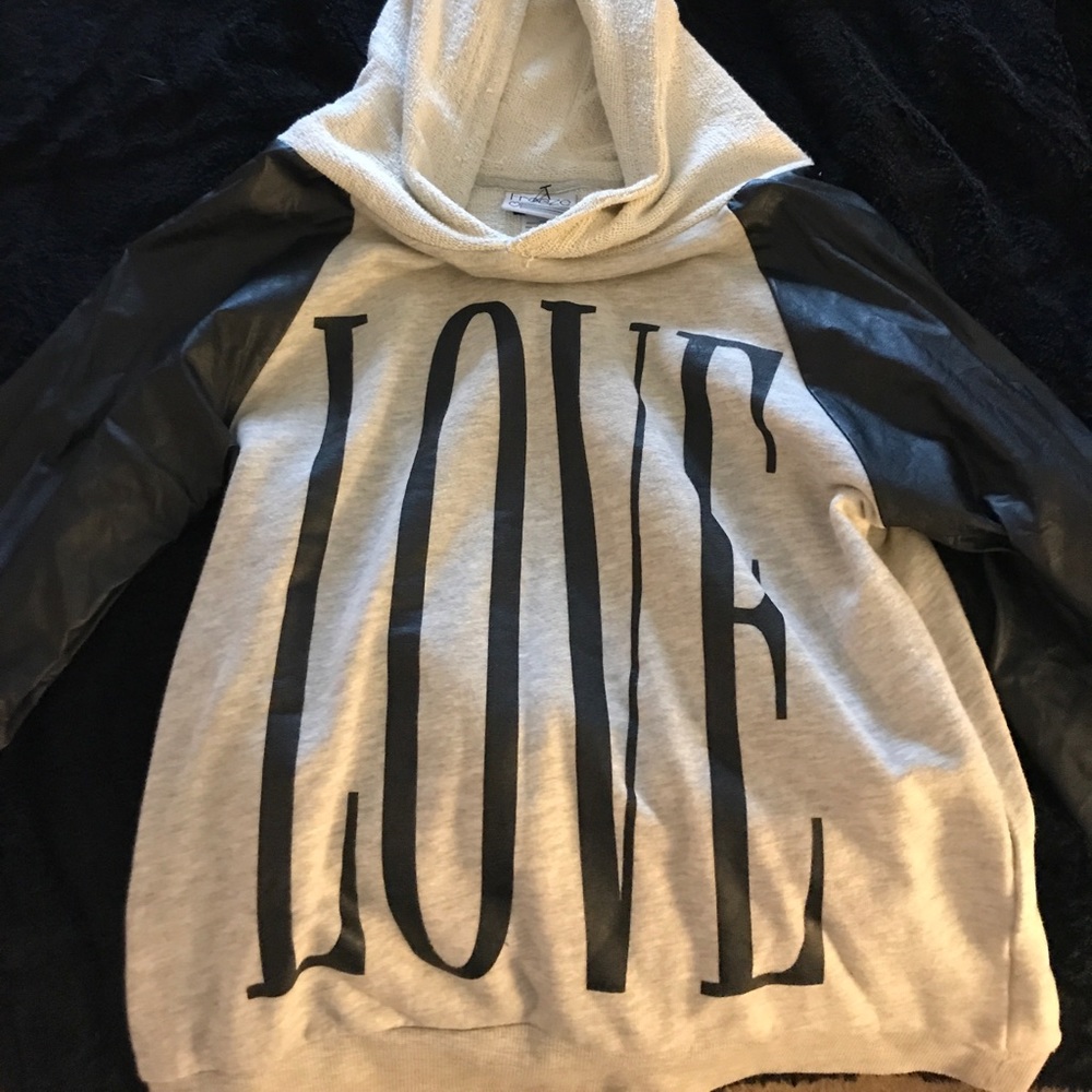 Leather and Cloth Hoodie