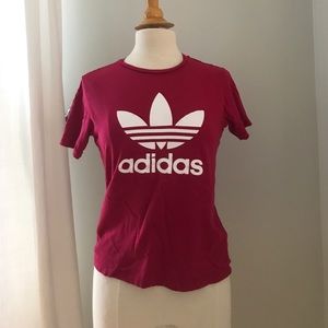Red adidas short sleeve