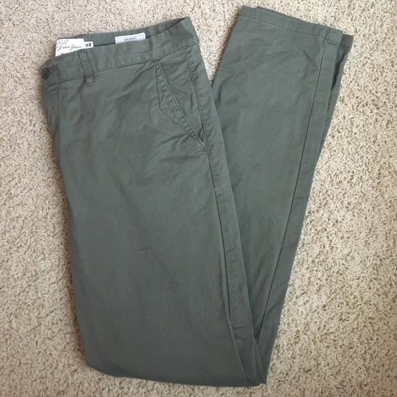 H&M Other - Men's Skinny Fit Military Green Pants