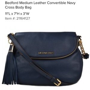 Mk navy blue purse Bedford  crossbody and shoulder