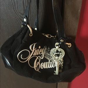 Juicy Couture Suede Black Key Purse