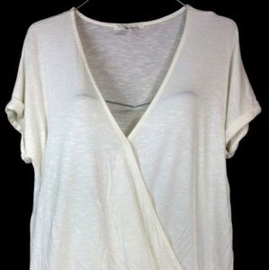 NWOT Maurices Size XL Ivory Wrap Blouse