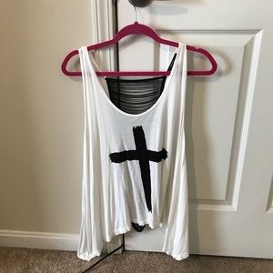 Flowy asymmetrical tank top